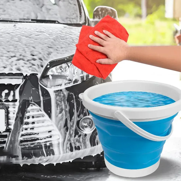 Відро силіконове складне на 10 л, Collapsible Bucket (L) - зображення 4