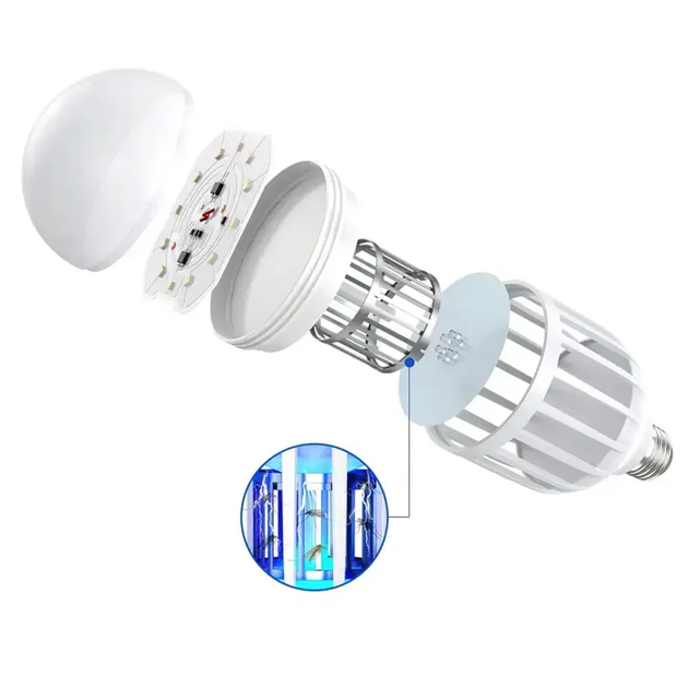 Лампа приманка для комах 9 Вт / Світлодіодна лампочка знищувач комарів Zapp Light (L) - изображение 5