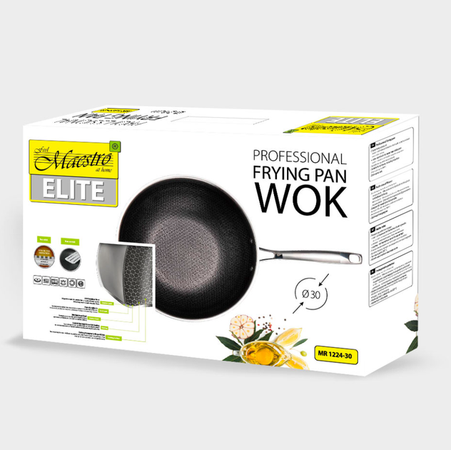 Сковорода WOK антипригарная Maestro 300 мм Pro (MR-1224-30) - изображение 4