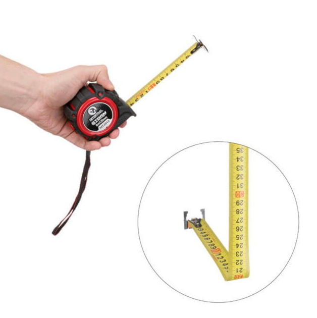 Рулетка Intertool 8 м x 25 мм Storm магнтит автостоп (MT-0848) - изображение 3
