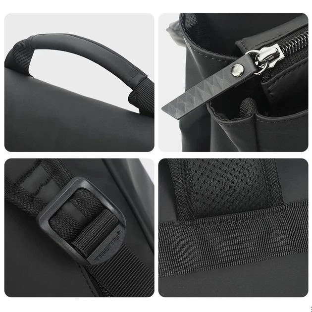 Рюкзак Tigernu T-B9592 Black 15.6" Чорний водонепроникний легкий стильний для ноутбука, навчання та подорожей - изображение 5