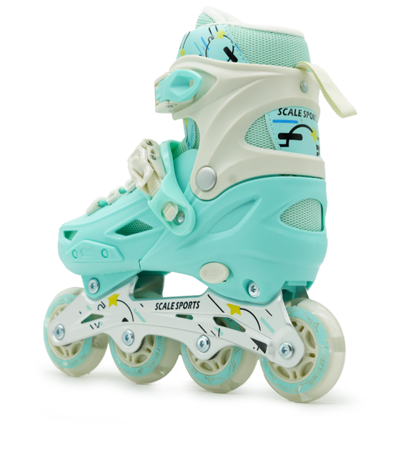Ролики Scale Sports LF 605-2 размер 34-38 стелька 21-23.5 см Mint (DP-1364961067) - изображение 7