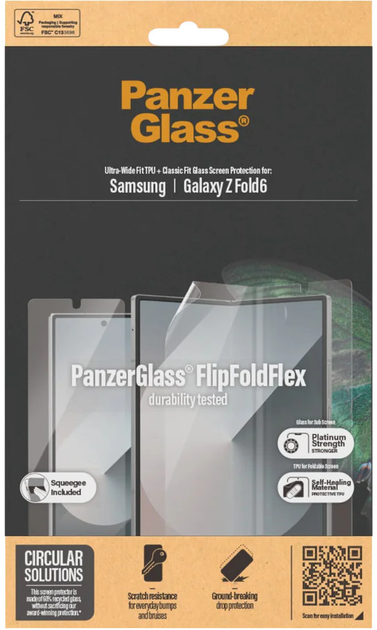 Захисне скло + плівка PanzerGlass Screen Protector Glass & Film для Samsung Galaxy Z Fold6 (5715685001451) - зображення 4