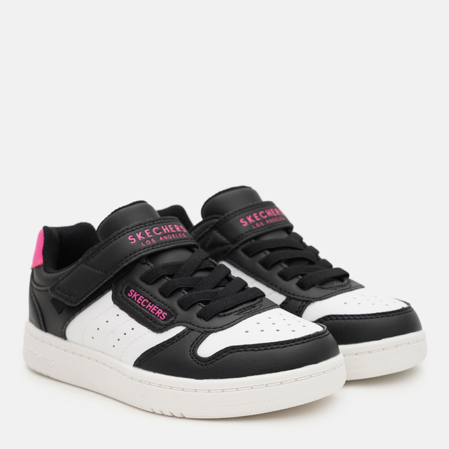 Детские кеды для девочки Skechers Quick Street 310241L BKWP 27.5 Белый/Черный (198376170905) 