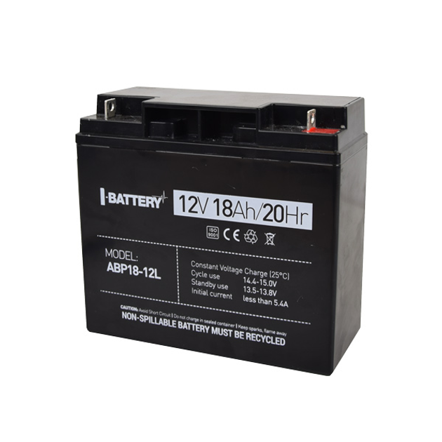 Акумулятор 12В 18А·год для ДБЖ I-Battery ABP18-12L (111165) - изображение 1