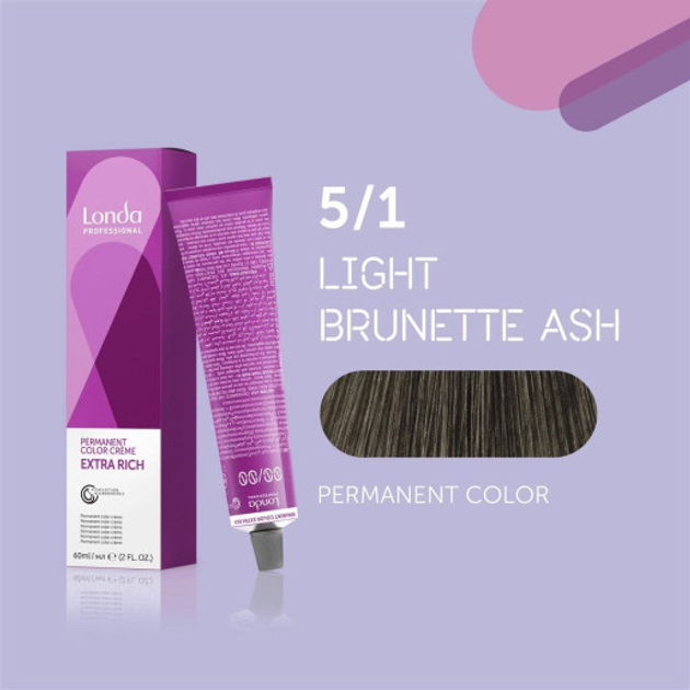 Фарба для волосся Londa Professional Londacolor 5/1 Light Brunette Ash 60 мл (4064666216577) - зображення 3