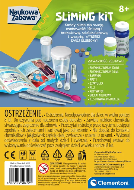 Набір для виготовлення слаймів Clementoni Sliming Kit (8005125507221) - зображення 4