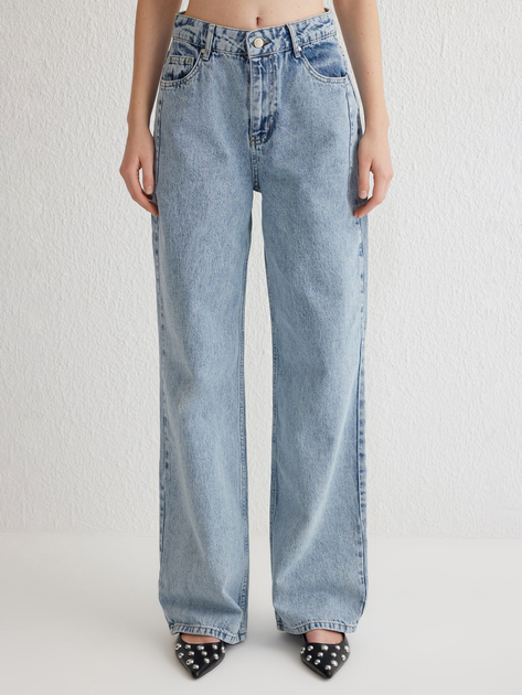 Джинси Baggy жіночі Trendyol TWOAW23JE00345 32 Light Blue (8683050985286) - зображення 1