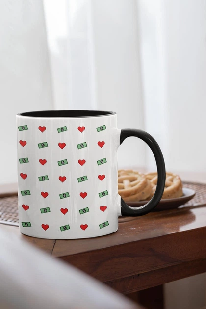 Чашка з принтом "I love Грошенята" на подарунок для друга, подруги керамічна 330 мл біла з чорною ручкою - зображення 2