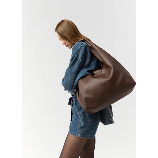 Жіноча сумка Sambag HOBO L шоколадна - Фото 1 Жіноча сумка Sambag HOBO L шоколадна - изображение 1