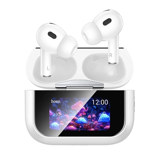Беспроводные наушники HOCO EW79 Bright, TWS, ANC, Touch Screen, BT5.4, 30mAh, 350mAh, 4h, white - Фото 2 Беспроводные наушники HOCO EW79 Bright, TWS, ANC, Touch Screen, BT5.4, 30mAh, 350mAh, 4h, white - изображение 2