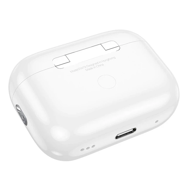 Беспроводные наушники HOCO EW79 Bright, TWS, ANC, Touch Screen, BT5.4, 30mAh, 350mAh, 4h, white - Фото 6 Беспроводные наушники HOCO EW79 Bright, TWS, ANC, Touch Screen, BT5.4, 30mAh, 350mAh, 4h, white - изображение 6