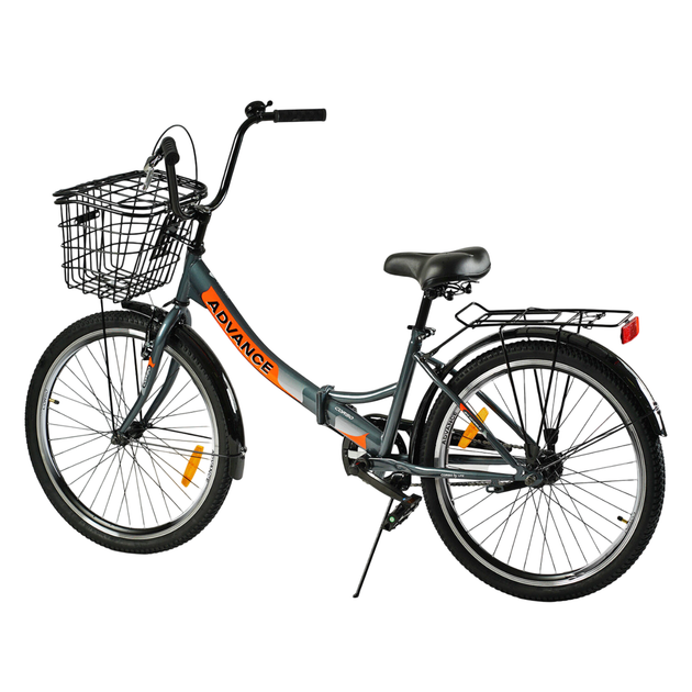 Велосипед складний Corso 24" Advance AD-247, одношвидкісний, складна сталева рама 14". Black (148345) - зображення 3