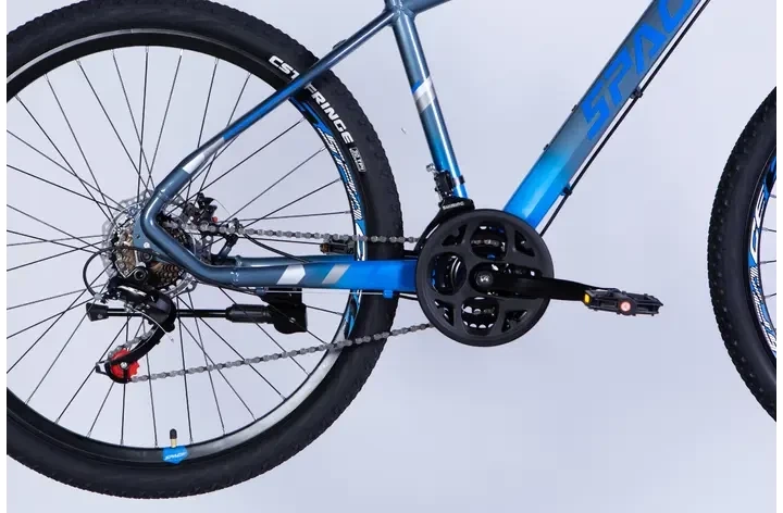 Велосипед AL 27.5" SPACE MERCURY DD FR рама-17" серо-синий - изображение 4