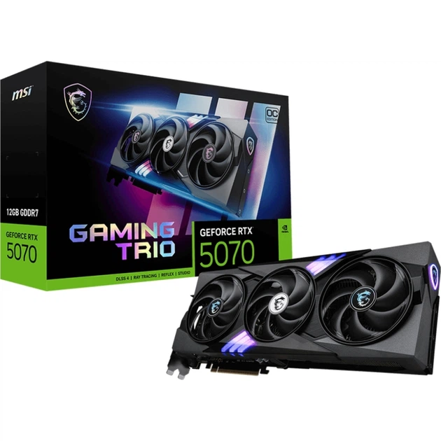 Видеокарта MSI GeForce RTX5070 12Gb GAMING TRIO OC (RTX 5070 12G GAMING TRIO OC) - Фото 7 Видеокарта MSI GeForce RTX5070 12Gb GAMING TRIO OC (RTX 5070 12G GAMING TRIO OC) - изображение 7