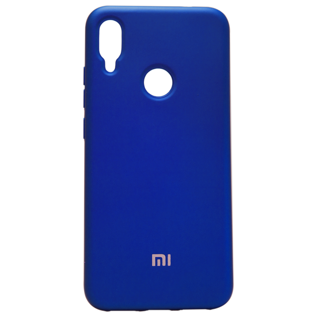 Чехол для Realme XT Soft Silicone Logo Series синий - изображение 2