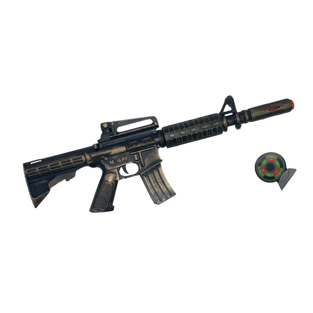 Іграшковий автомат з м'якими кулями M16 PF Golden Gun 910GG 4670075 - Фото 1 Іграшковий автомат з м'якими кулями M16 PF Golden Gun 910GG 4670075 - зображення 1