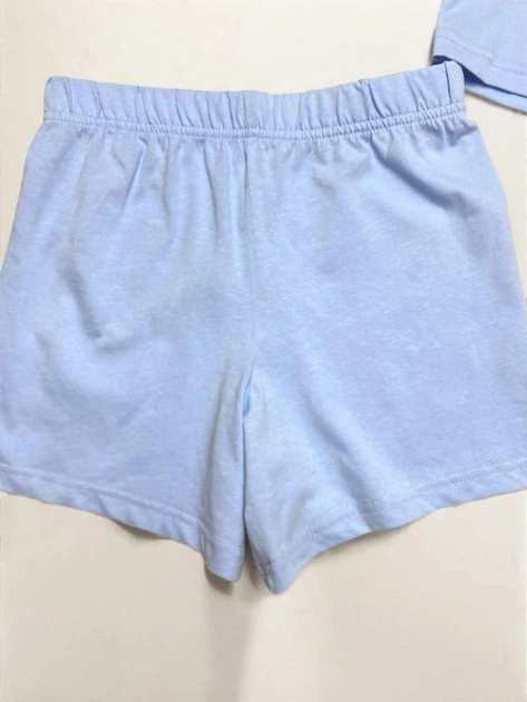 Костюм Primark комплект дитячий літній футболка + шорти на дівчинку 128 см (7-8 років) блакитний - Фото 3 Костюм Primark комплект дитячий літній футболка + шорти на дівчинку 128 см (7-8 років) блакитний - изображение 3