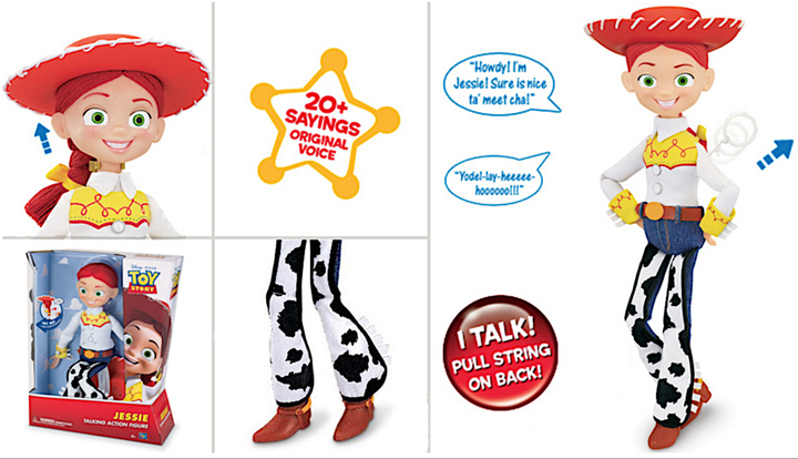 Говорящая кукла Джесси из м/ф "История игрушек", 36 см - Jessie, Toy Story, 20 phrases, Thinkway Toys - изображение 2
