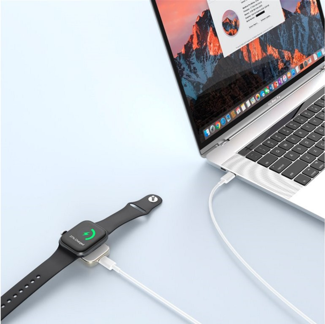 Bezprzewodowa ładowarka Winner Group do Apple Watch – USB-C White (8591194125102) - obraz 4