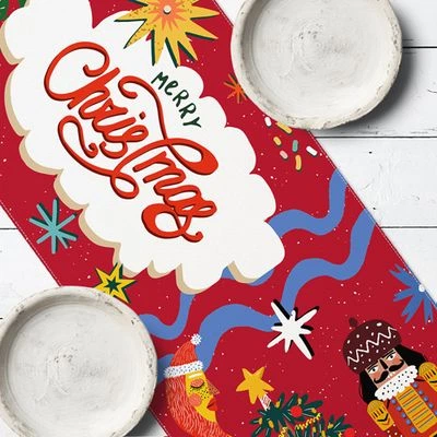 Доріжка на стіл (ранер) Marry Christmas Presentville 150х40 см 000309472 - Фото 1 Доріжка на стіл (ранер) Marry Christmas Presentville 150х40 см 000309472 - зображення 1
