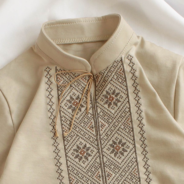Вишиванка для хлопчика Ladan Зірниця 98 Бежевий (VD5-ZIRNYTSYA-BEZH) - зображення 3