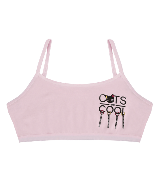 Подростковый топ на тонких бретельках с принтом CATS are COOL - Donella - 5971PB1 - 158-164 см - Светло-розовый - Фото 1 Подростковый топ на тонких бретельках с принтом CATS are COOL - Donella - 5971PB1 - 158-164 см - Светло-розовый - изображение 1