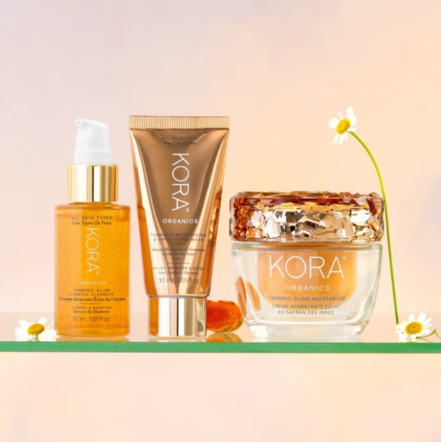 Zestaw do pielęgnacji twarzy Kora Organics Turmeric Brightening Krem nawilżający 50 ml + Maseczka rozjaśniająca 2w1 30 ml + Pianka do mycia twarzy 30 ml (9342759006720) - obraz 4
