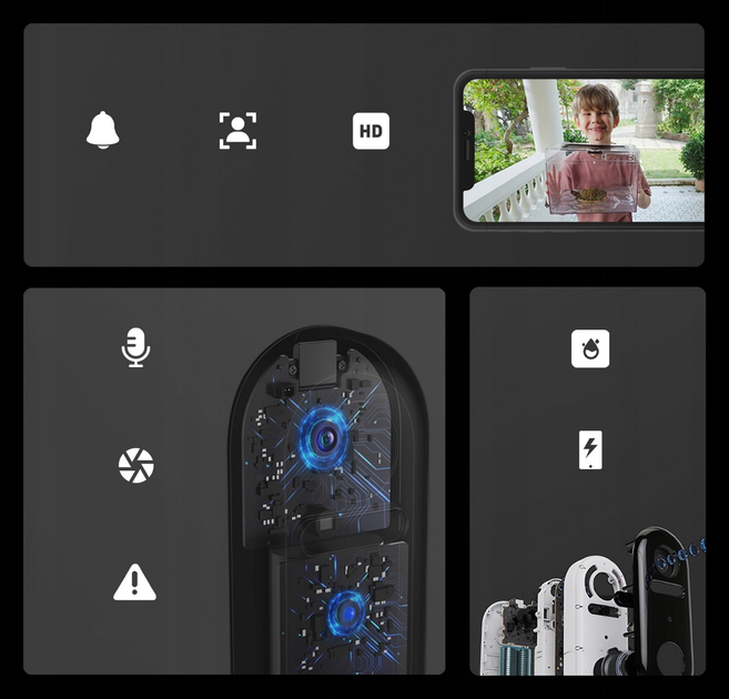 Wideodomofon IMILAB Video Doorbell (CMSXJ33A) - obraz 3