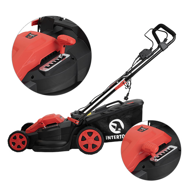 Газонокосилка электрическая INTERTOOL WT-2265 (1.8 кВт, 230 В~50 Гц, 3200 об/мин, ширина захвата 400 мм, высота среза 25-75 мм, контейнер 40 литров) - изображение 4