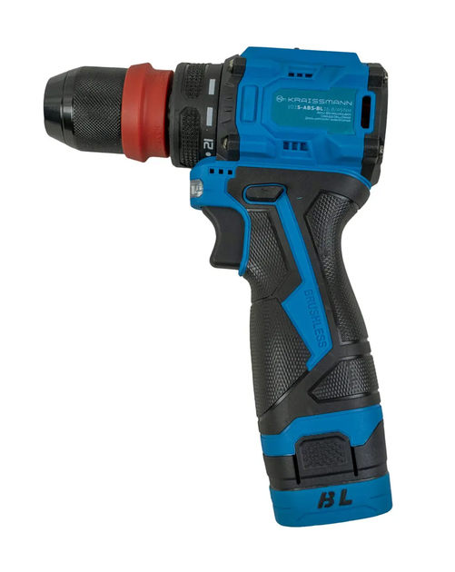 Аккумуляторный шуруповерт KRAISSMANN 103 S-ABS-BL 16.8/45 Nm (две АКБ 16,8 В, кейс, бесщеточный мотор, быстрая зарядка, металлический быстросъемный патрон) - изображение 4