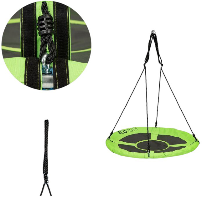 Huśtawka ogrodowa EcoToys bocianie gniazdo (5903769974276) - obraz 3