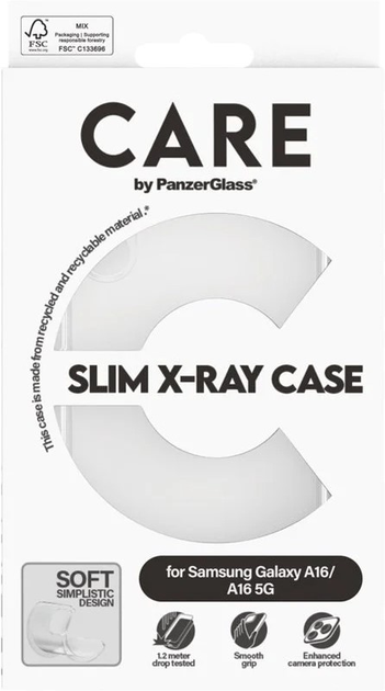 Панель CARE by PanzerGlass Feature Case Kickstand для Samsung Galaxy A16 Transparent (5715685014994) - зображення 4