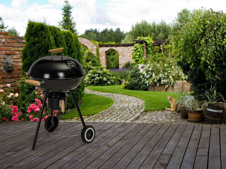 Grill węglowy ModernHome by Multistore z pokrywą na kółkach (5903089064152) - obraz 7