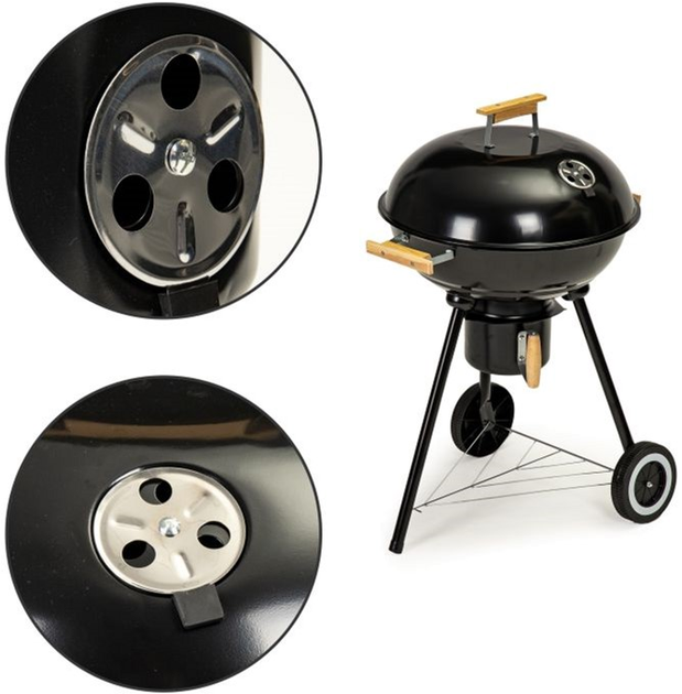 Grill węglowy ModernHome by Multistore z regulacją wysokości rusztu (5903089067054) - obraz 4