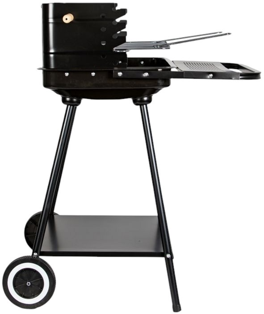 Grill węglowy ModernHome by Multistore z rożnem i regulacją rusztu + dwie duże półki (5903089067146) - obraz 5
