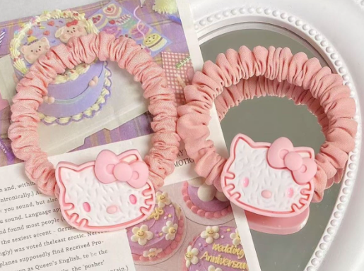 Набор резинок и заколок для волос Hello Kitty Хелло Китти 15шт розовый (AN)34038 - изображение 3