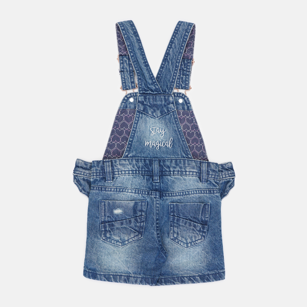 Детский джинсовый полукомбинезон для девочки Cool Club CJG1814580 110 см Denim (5902568982949) 