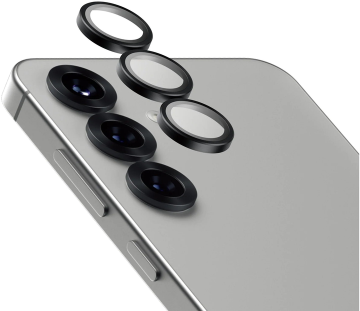 Szkło hartowane Panzer Glass Hoops Camera Lens Protector do Samsung Galaxy S25 Black (5715685017100) - obraz 3