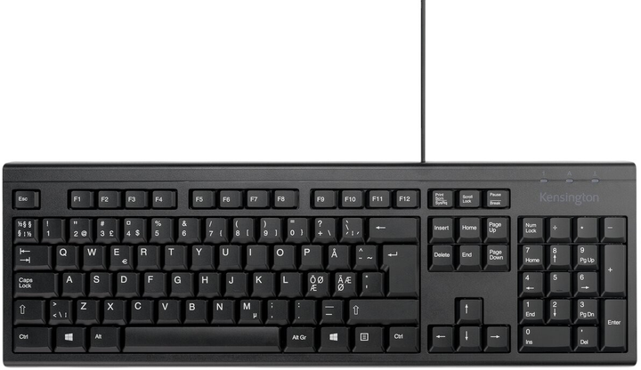 Klawiatura przewodowa Kensington KB100 EQ USB Black (K63727PN) - obraz 1