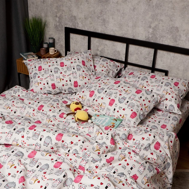Набор наволочек Moon&Star Бязь Gold Люкс Cute Cats 50х50 2 шт (MS-840001328) - изображение 3