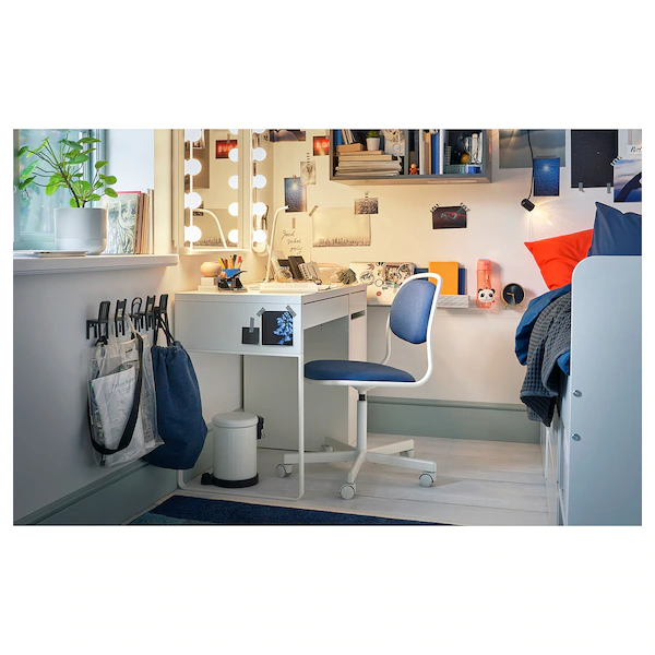 Компьютерный стол MICKE 105х50 см IKEA 802.130.74 белый - Фото 5 Компьютерный стол MICKE 105х50 см IKEA 802.130.74 белый - изображение 5