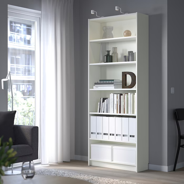 Книжкова шафа BILLY IKEA 002.638.50 білий - Фото 2 Книжкова шафа BILLY IKEA 002.638.50 білий - зображення 2
