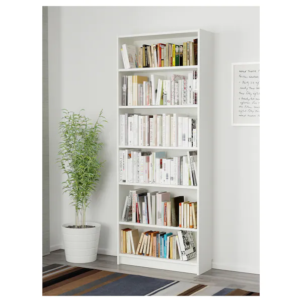 Книжкова шафа BILLY IKEA 002.638.50 білий - Фото 3 Книжкова шафа BILLY IKEA 002.638.50 білий - зображення 3