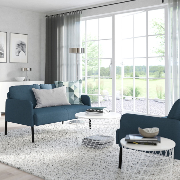 Диван 2-місний GLOSTAD IKEA 104.658.24 темно-синій - Фото 4 Диван 2-місний GLOSTAD IKEA 104.658.24 темно-синій - изображение 4