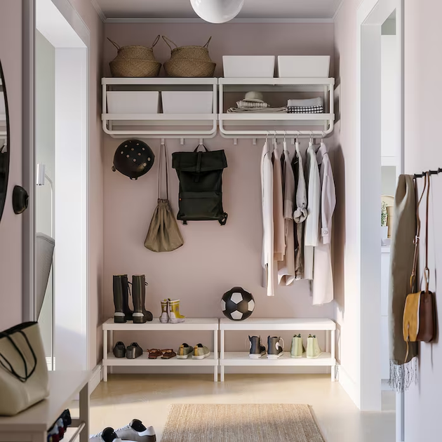 Вешалка с полкой для головных уборов MACKAPAR IKEA 105.309.90 белый - изображение 6