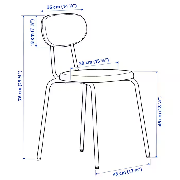 Кухонний стілець OSTANO IKEA 705.265.32 червоно-коричневий - изображение 6