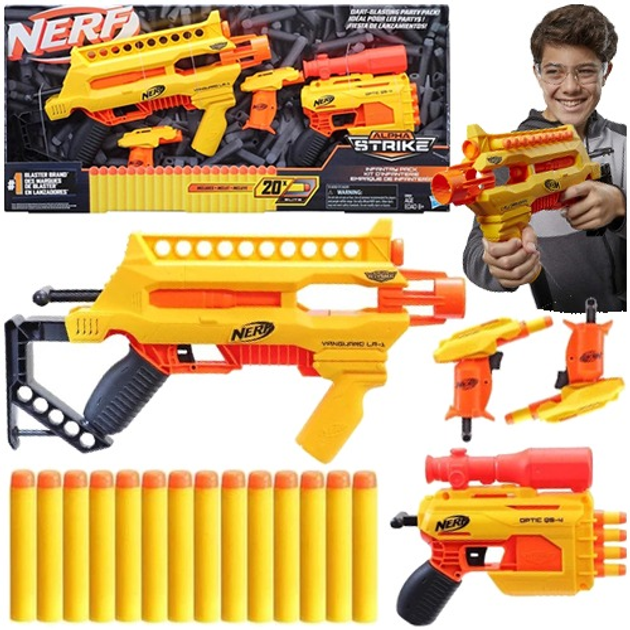 Бластер Hasbro Nerf Alpha Strike Infantry pack жовтий E8964 (5010993727421) - зображення 3