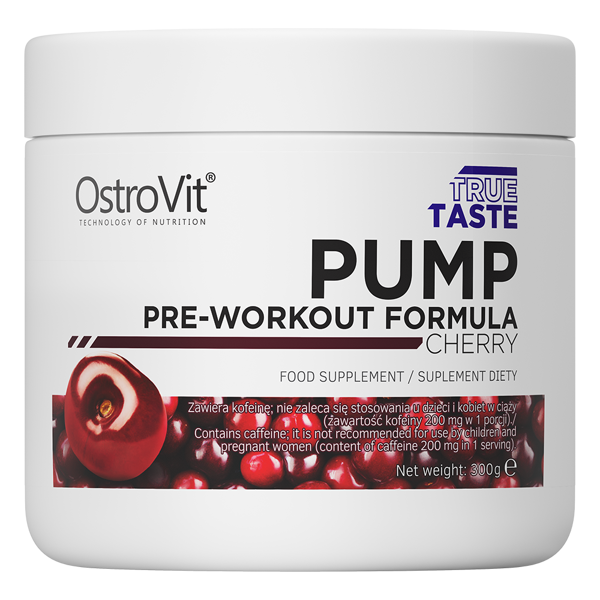 Предтренировочный комплекс OstroVit PUMP Pre-Workout Formula 300 грамм Вишня - Фото 1 Предтренировочный комплекс OstroVit PUMP Pre-Workout Formula 300 грамм Вишня - изображение 1