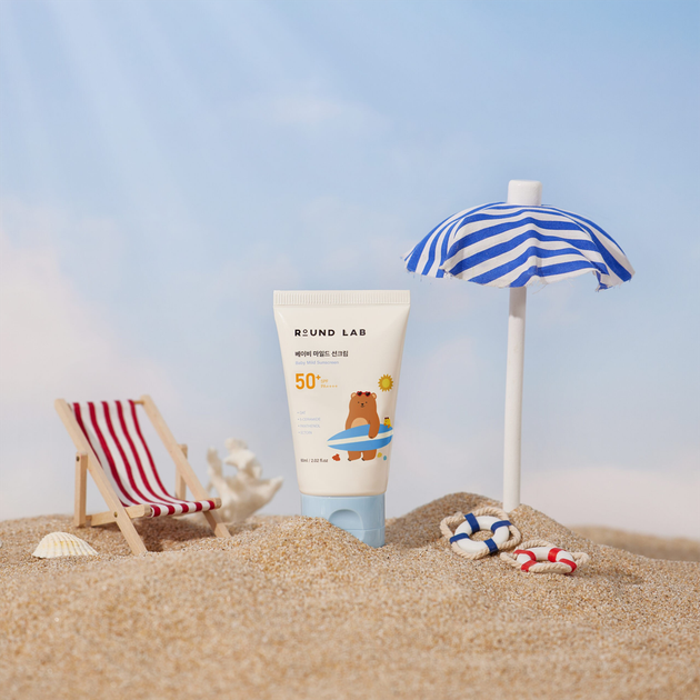 Дитячий гіпоалергенний сонцезахисний крем Round Lab Baby Mild Sunscreen SPF 50+ PA++++ 60ml - изображение 2